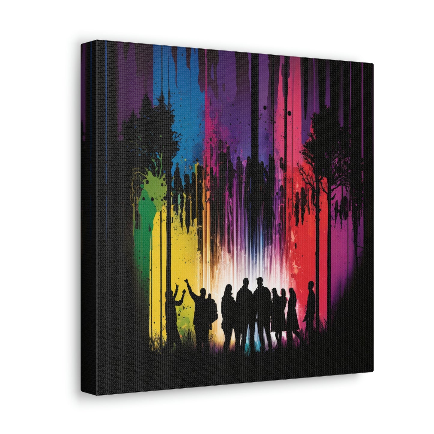 Canvas Gallery Wraps Silhouettes Color Party 3