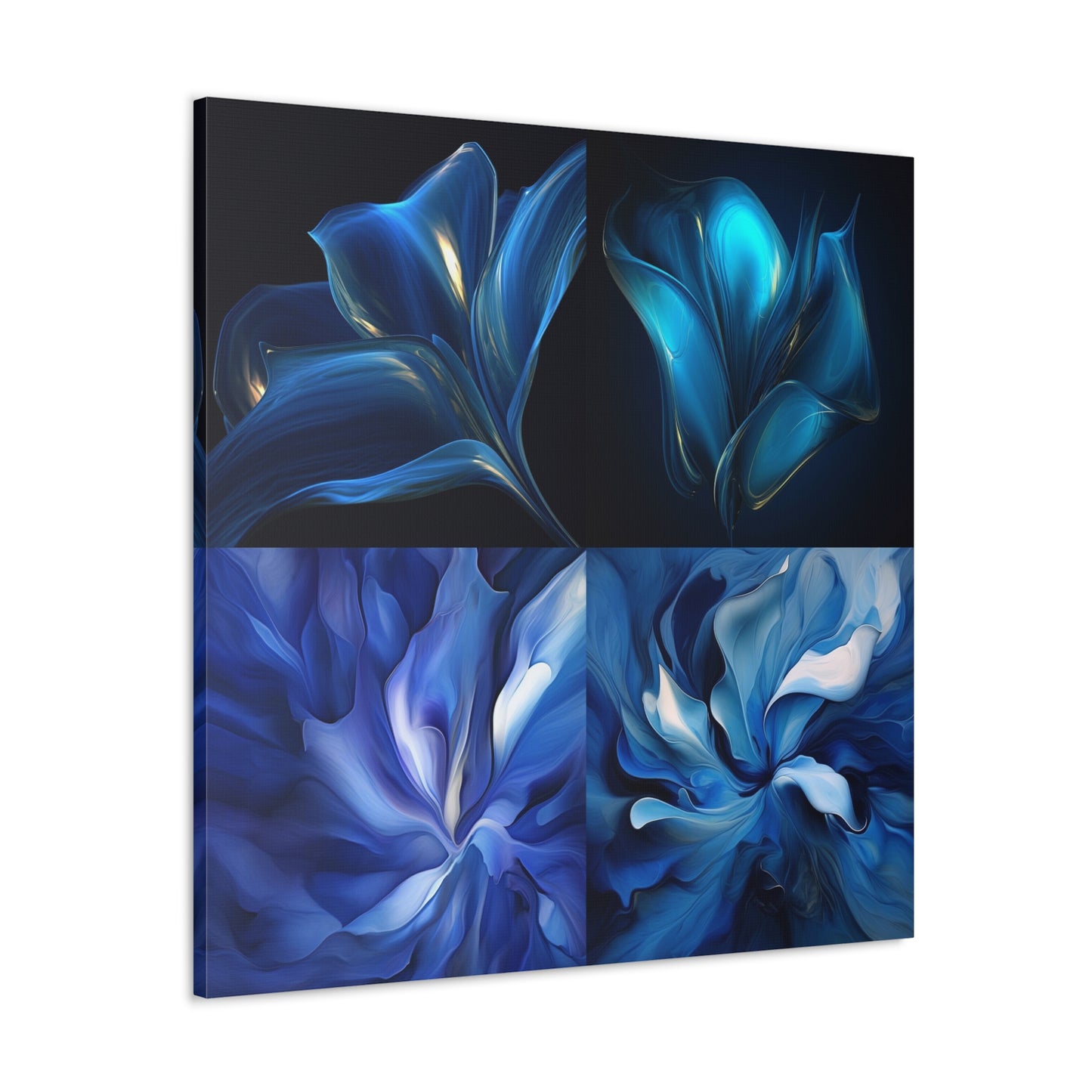 Canvas Gallery Wraps Abstract Blue Tulip 5
