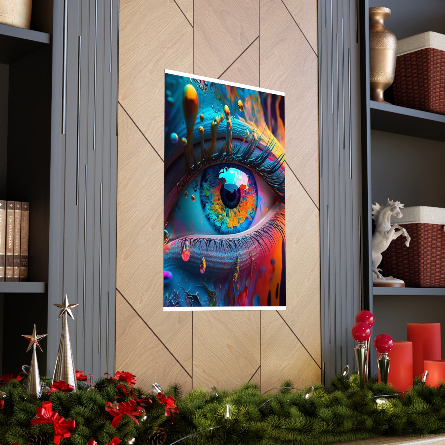 Premium Matte Vertical Posters Macro Eye Photo 1