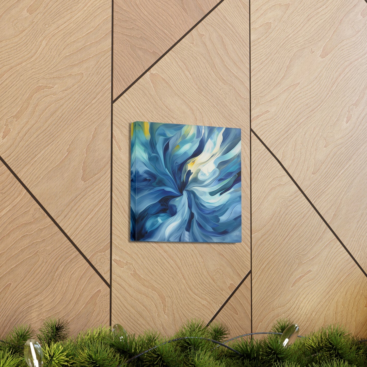 Canvas Gallery Wraps Blue Tluip Abstract 4