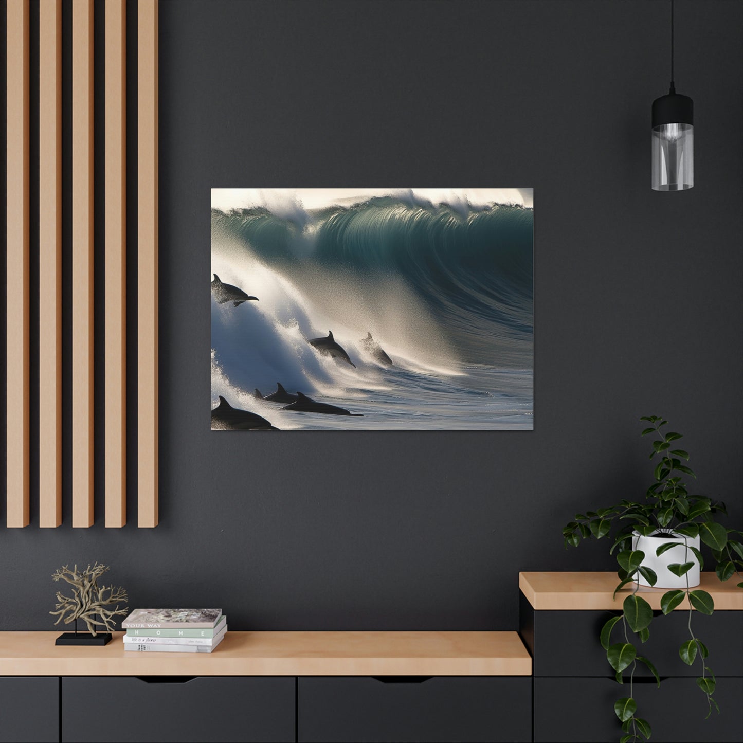 Canvas Gallery Wraps Dolphin Wave 2