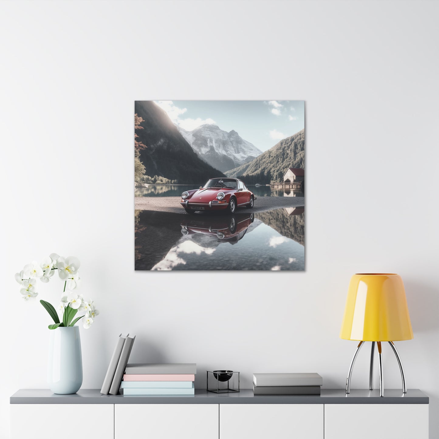 Canvas Gallery Wraps Porsche Lake 4 pack