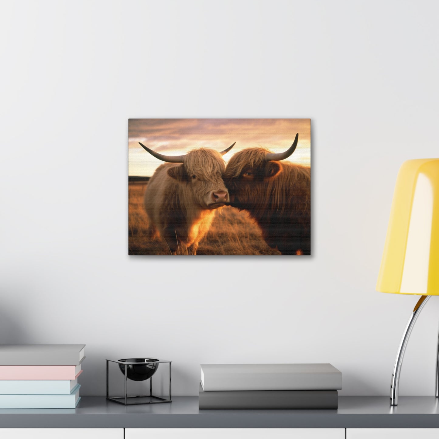 Canvas Gallery Wraps Cow Love 1