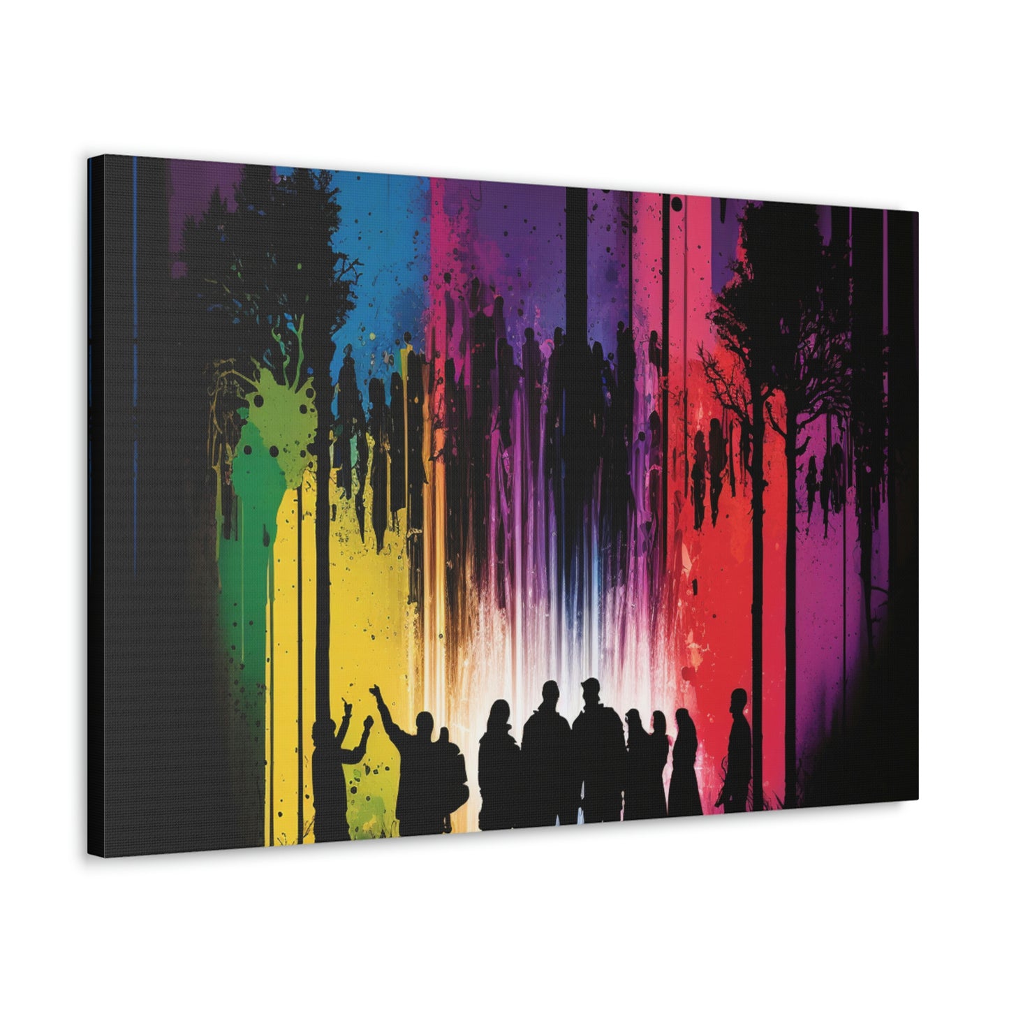 Canvas Gallery Wraps Silhouettes Color Party 3