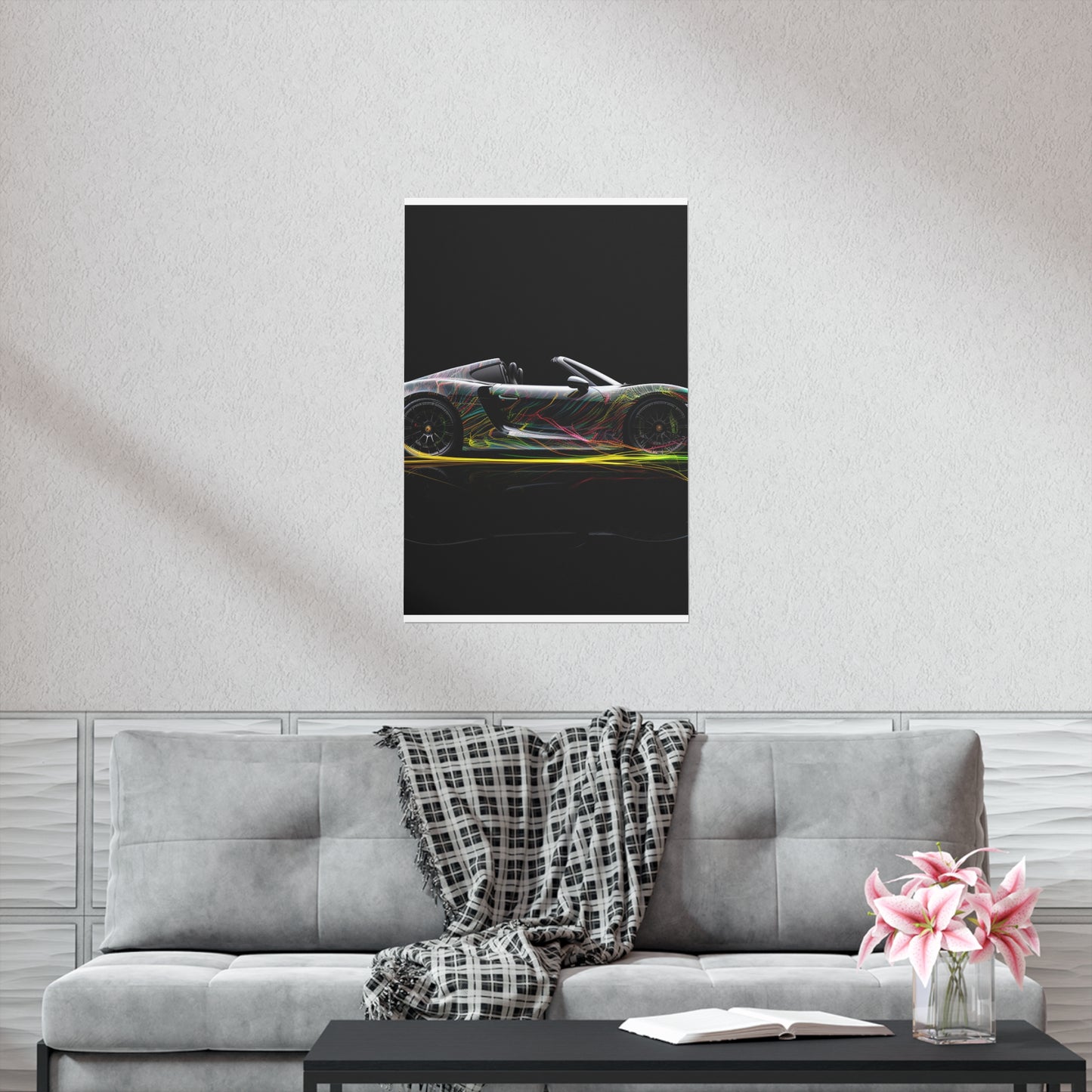 Premium Matte Vertical Posters Porsche Line 1