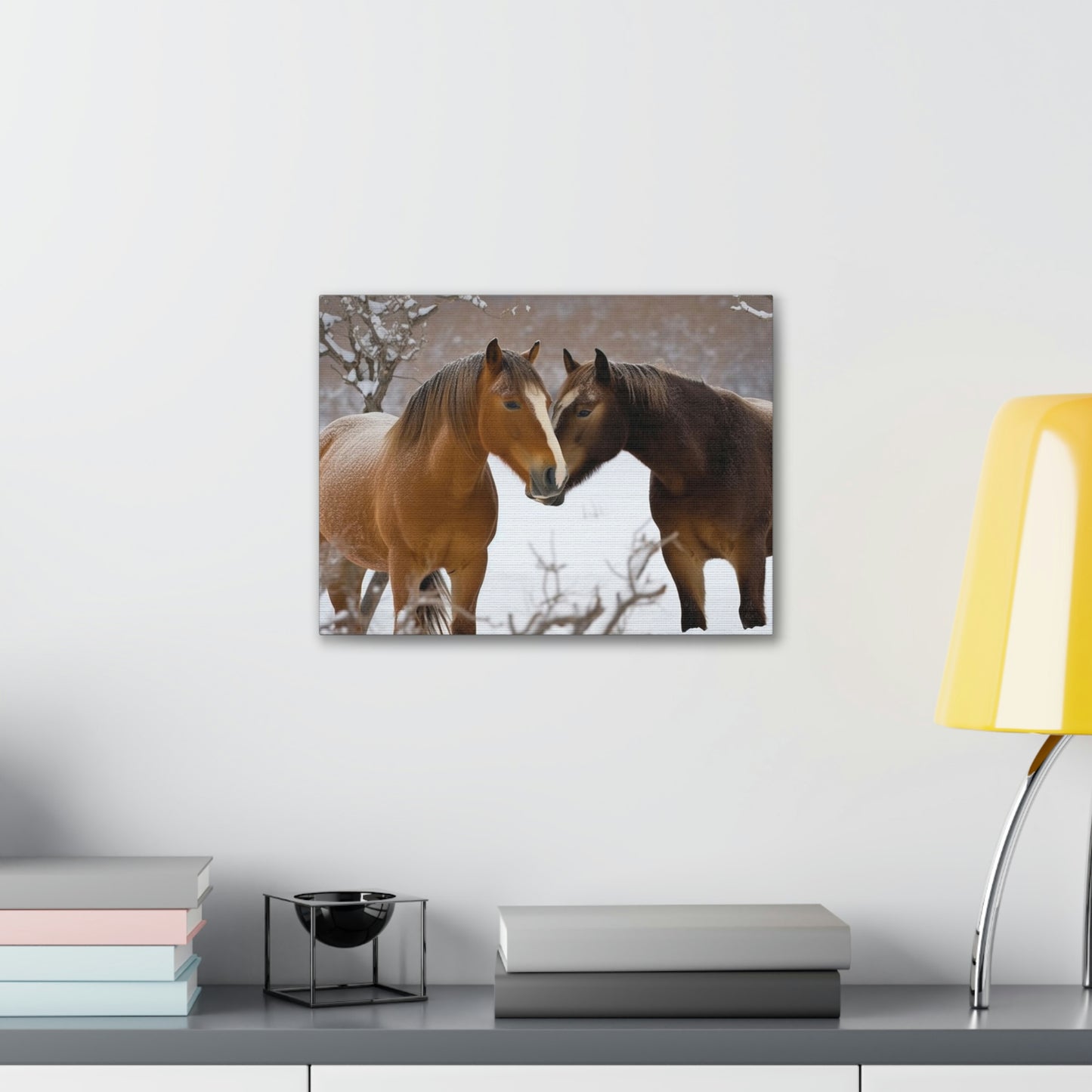 Canvas Gallery Wraps Horse Kiss 3