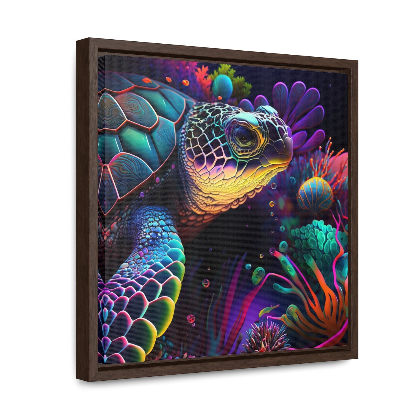 Gallery Canvas Wraps, Square Frame Macro Sea Life 4
