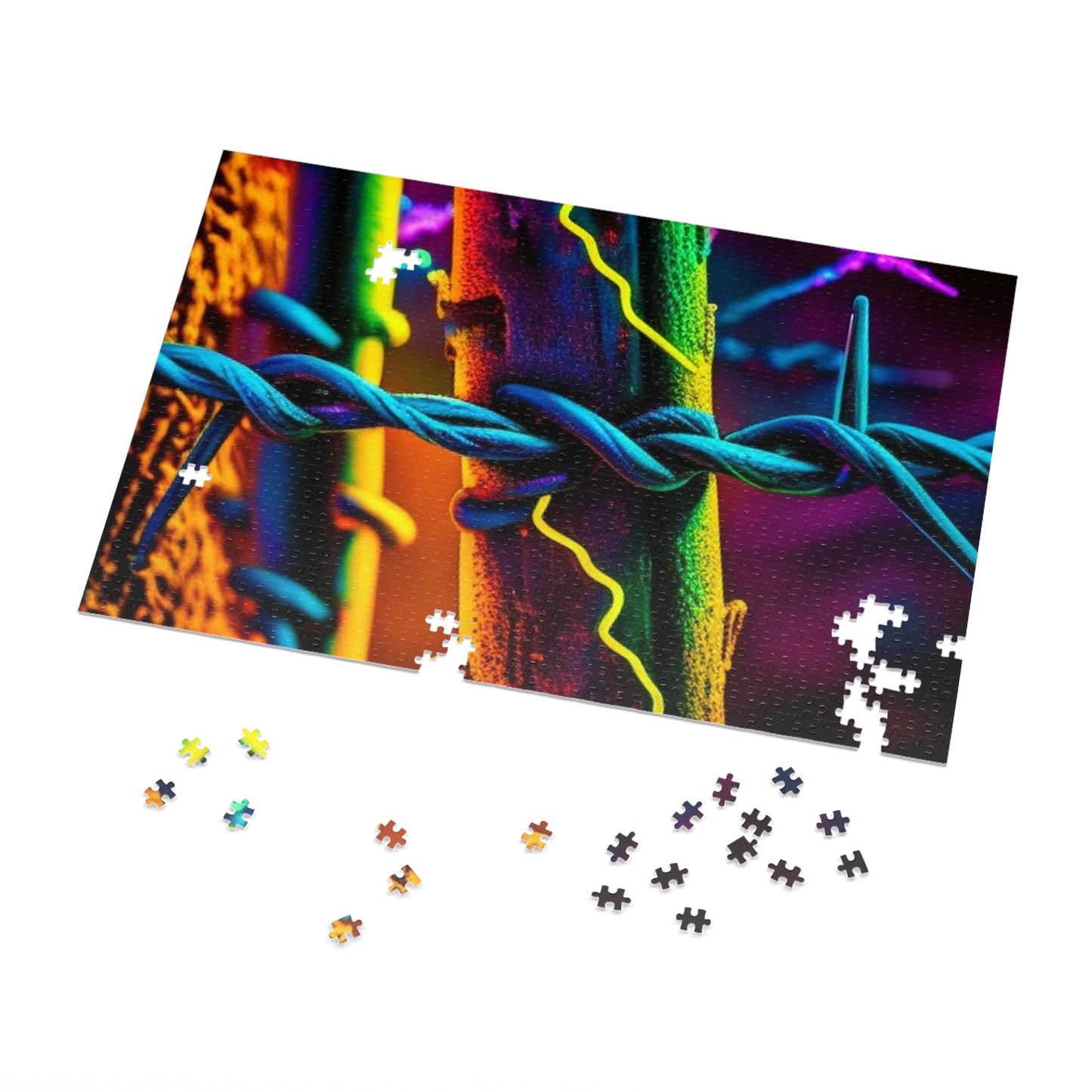 Jigsaw Puzzle (30, 110, 252, 500,1000-Piece) Macro Neon Barb 2