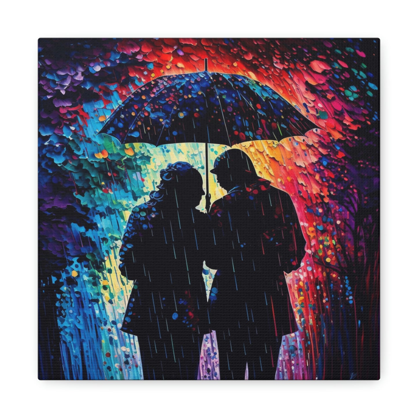 Canvas Gallery Wraps colorful Rain 3