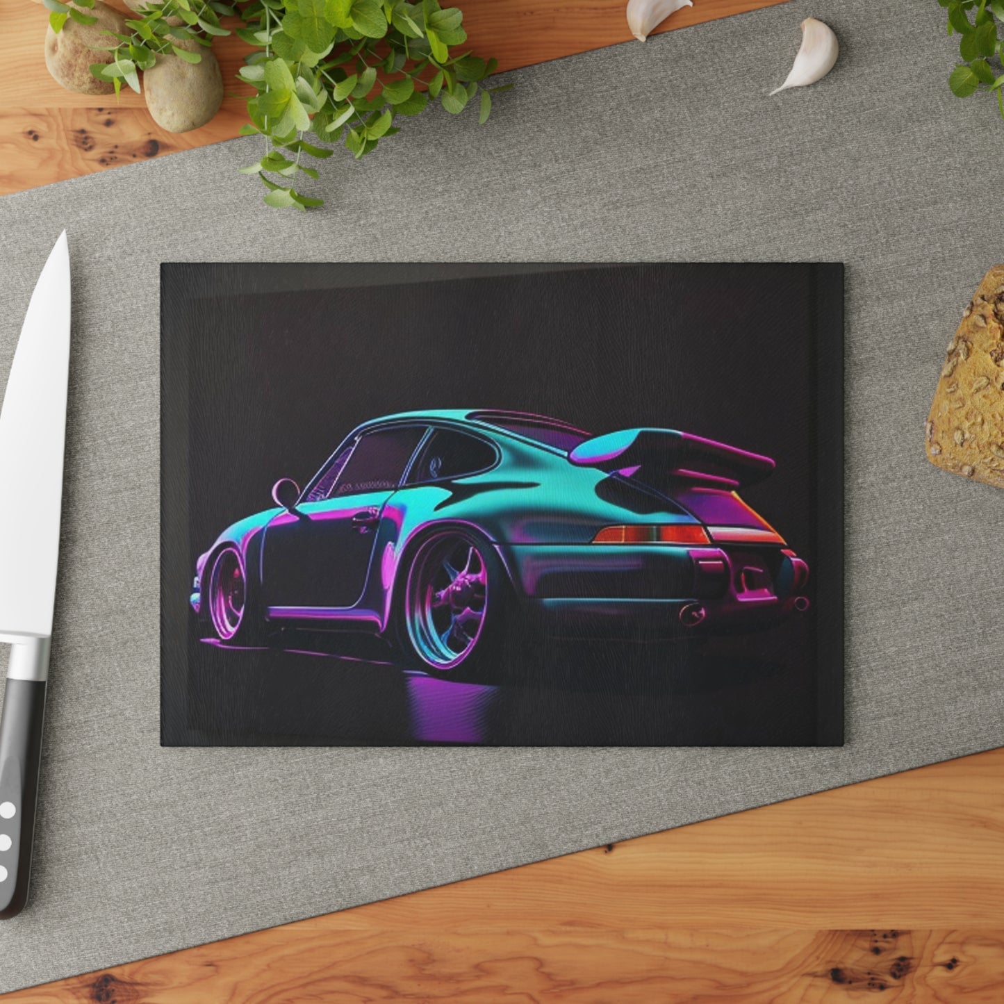 Glass Cutting Board Porsche Purple 2