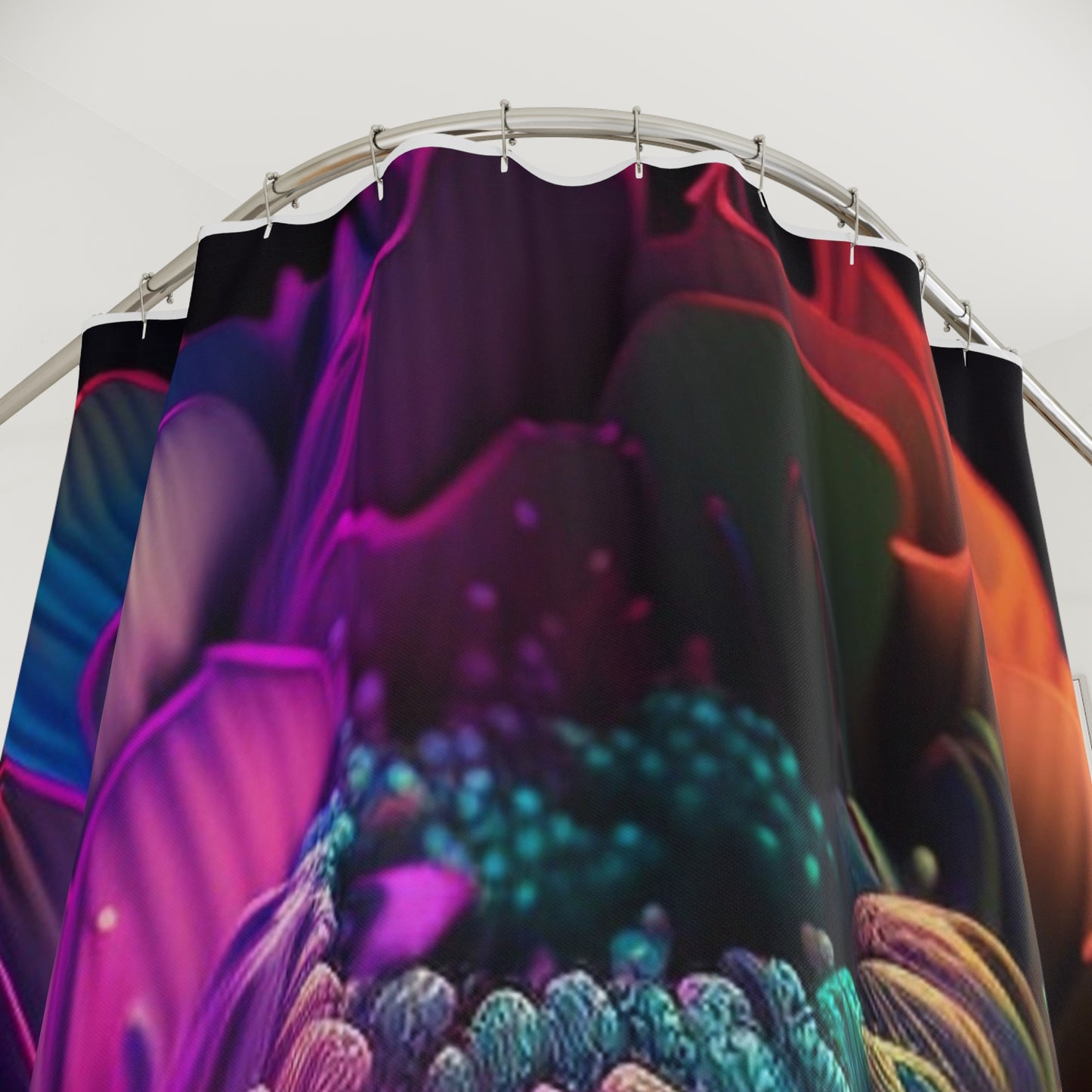 Polyester Shower Curtain Macro Sea Life 2