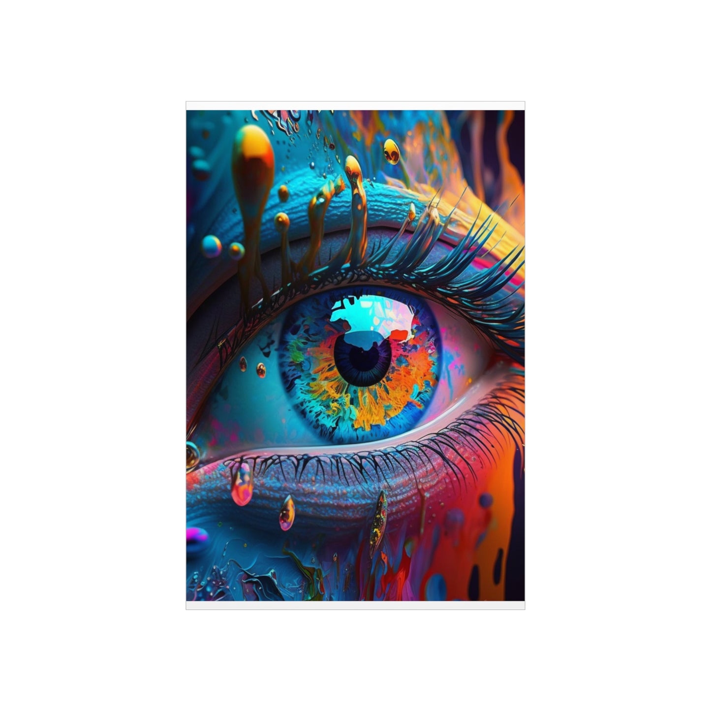 Premium Matte Vertical Posters Macro Eye Photo 1