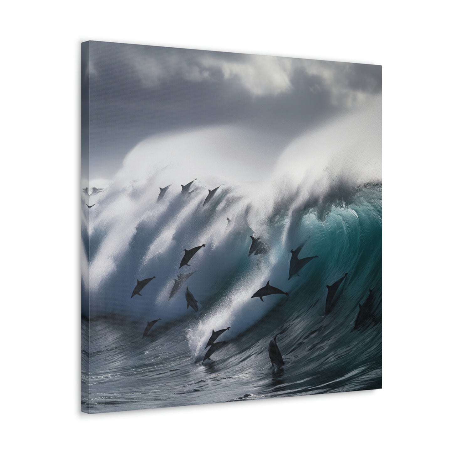 Canvas Gallery Wraps Dolphin Wave 1