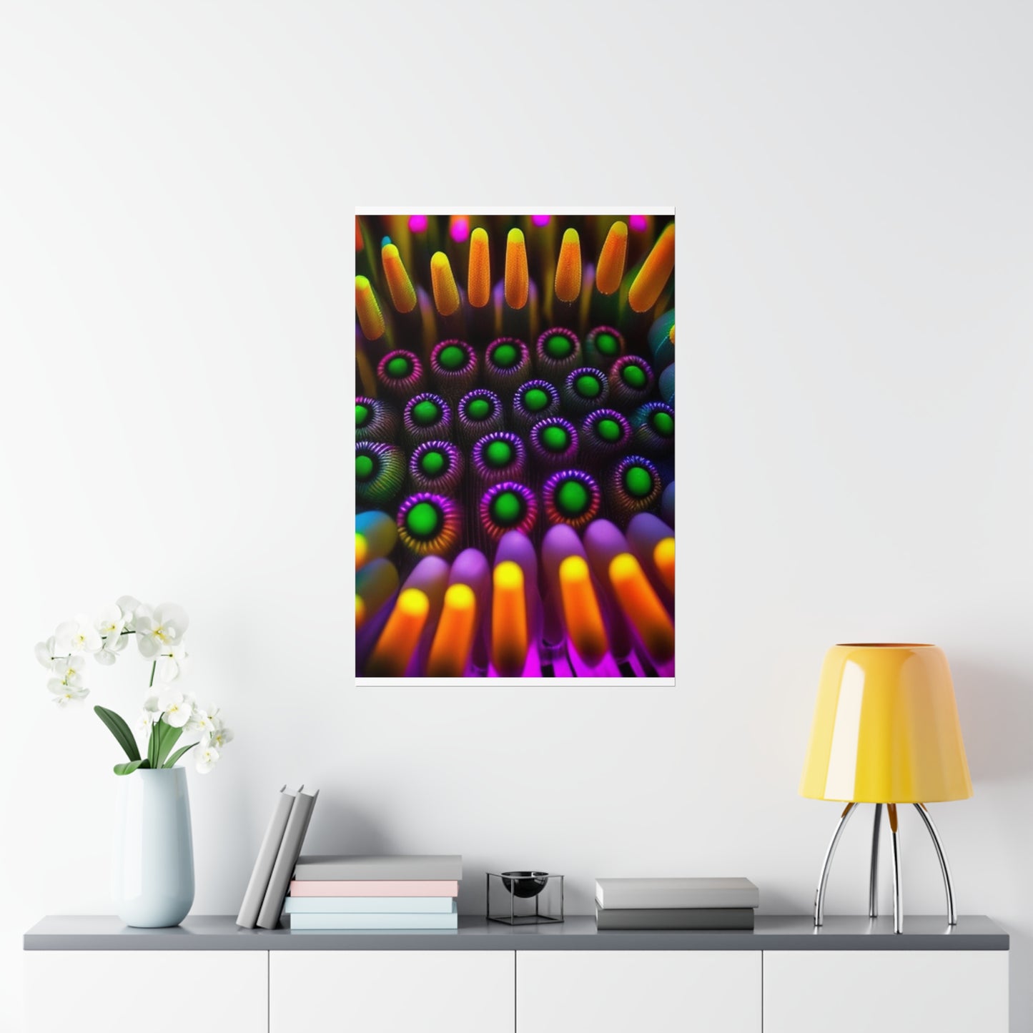 Premium Matte Vertical Posters Macro Cactus neon square 4