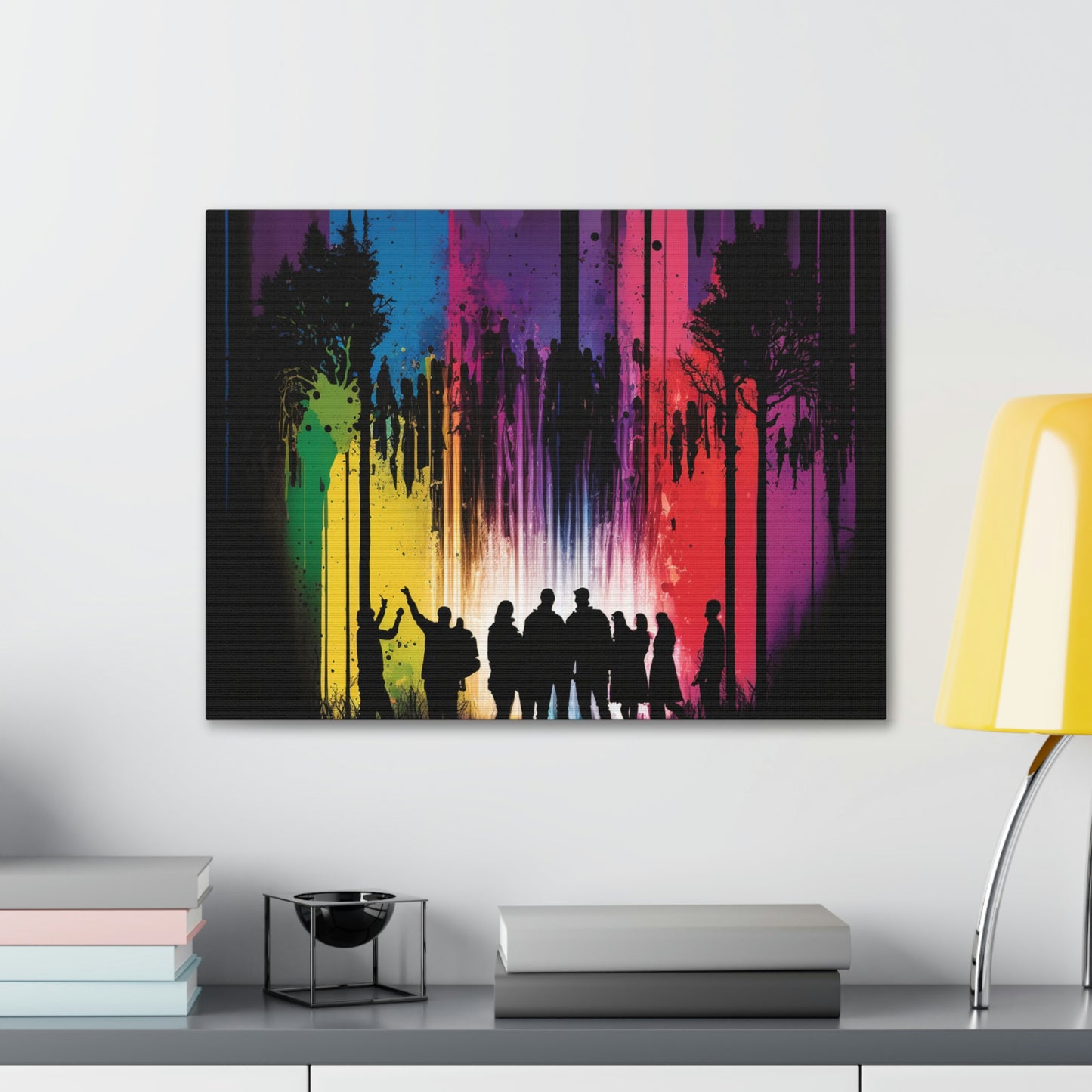 Canvas Gallery Wraps Silhouettes Color Party 3