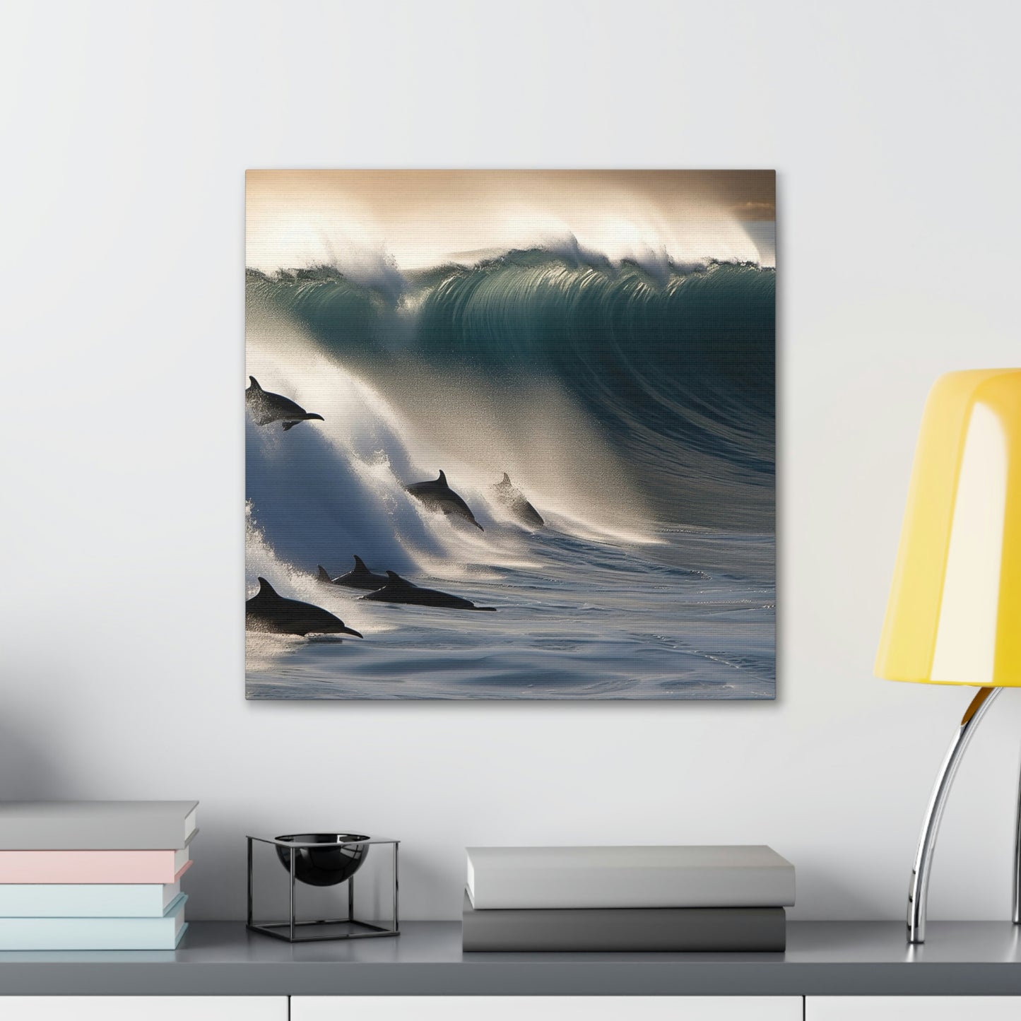 Canvas Gallery Wraps Dolphin Wave 2