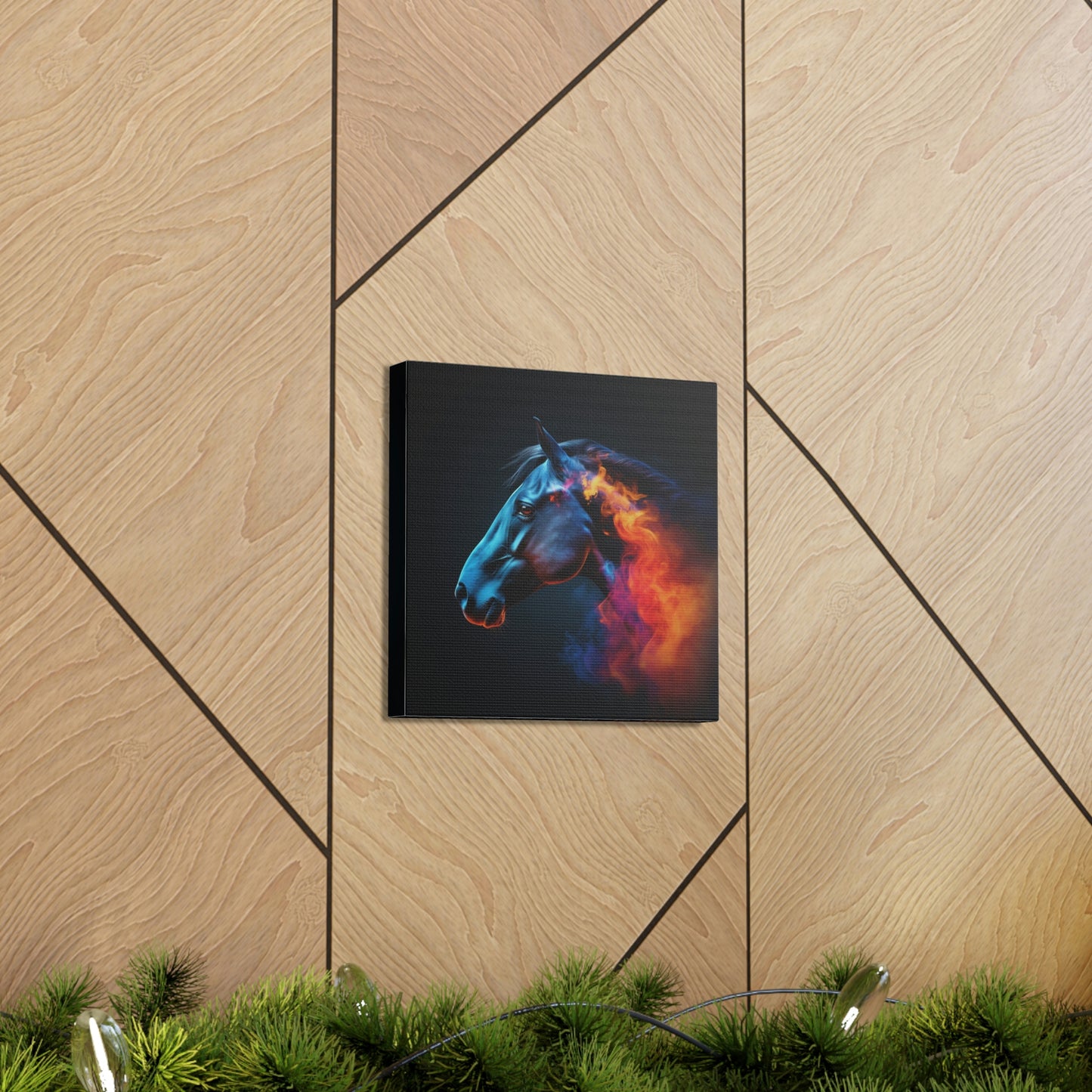 Canvas Gallery Wraps Neon Horses 4