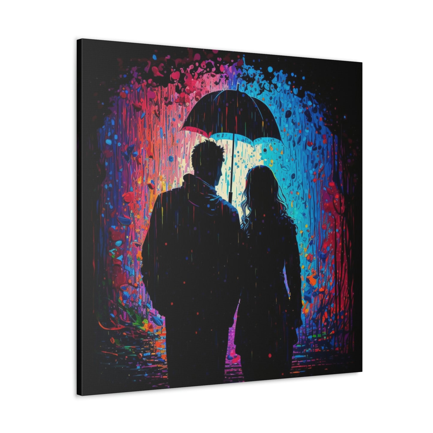 Canvas Gallery Wraps Colorful Rain 2