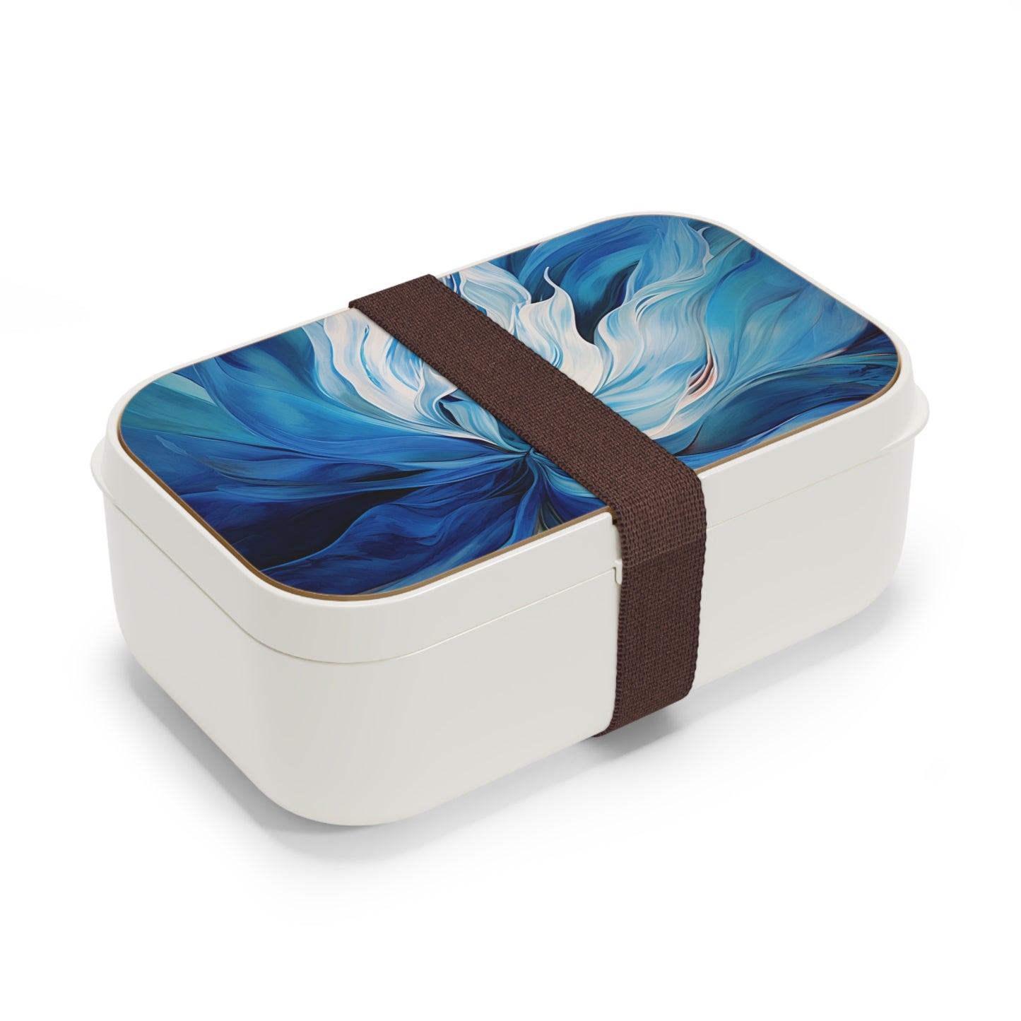 Bento Lunch Box Blue Tluip Abstract 1