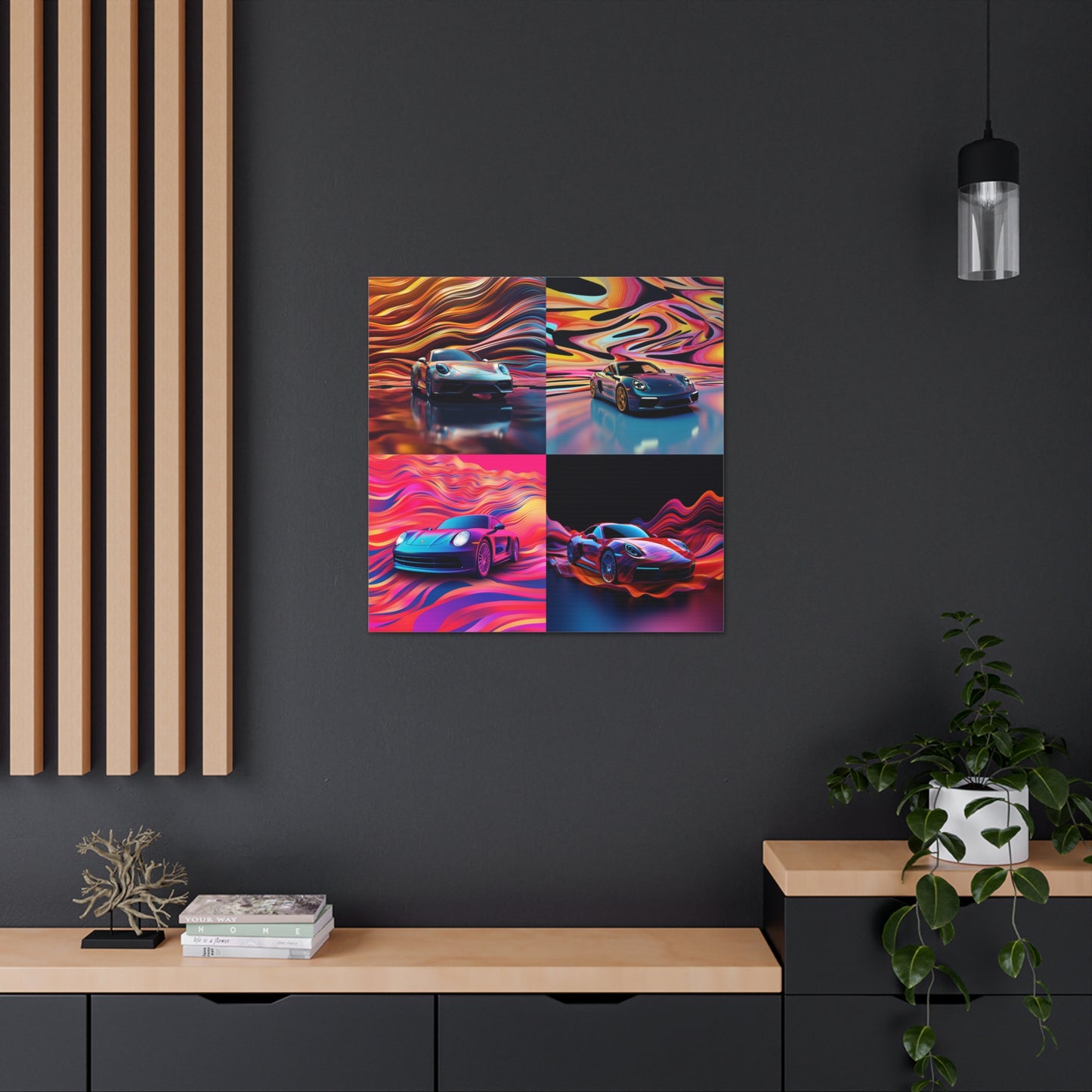 Canvas Gallery Wraps Porsche Water Fusion 4 pack