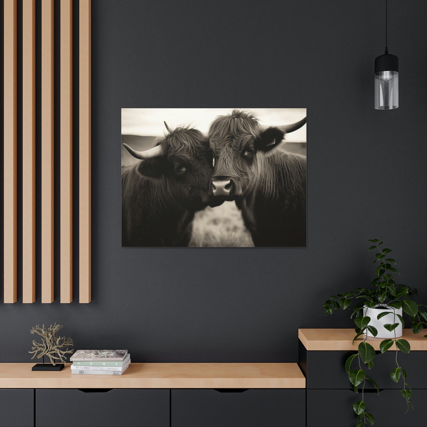 Canvas Gallery Wraps Cow Love 4