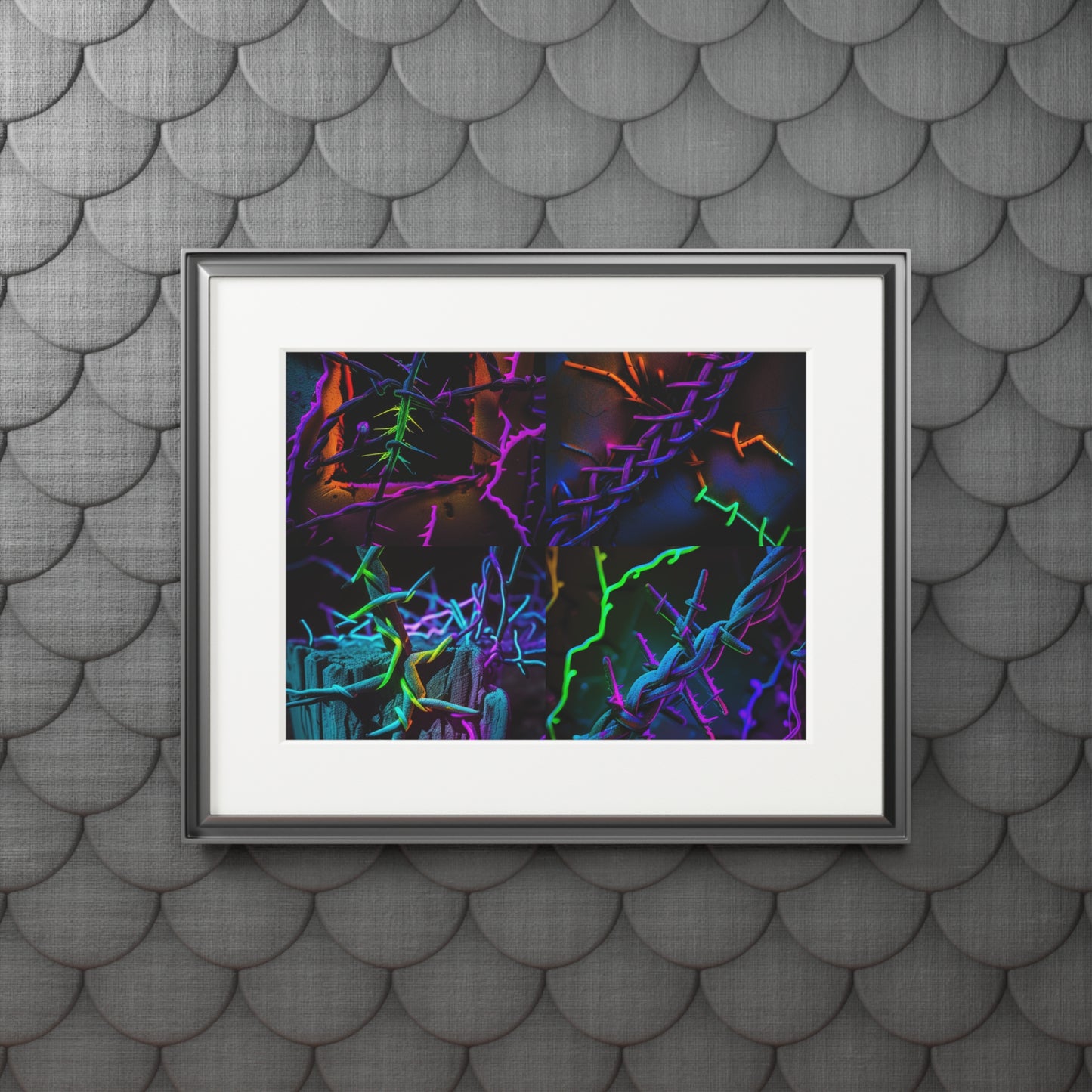 Fine Art Prints (Passepartout Paper Frame) Macro Neon Barbs 5