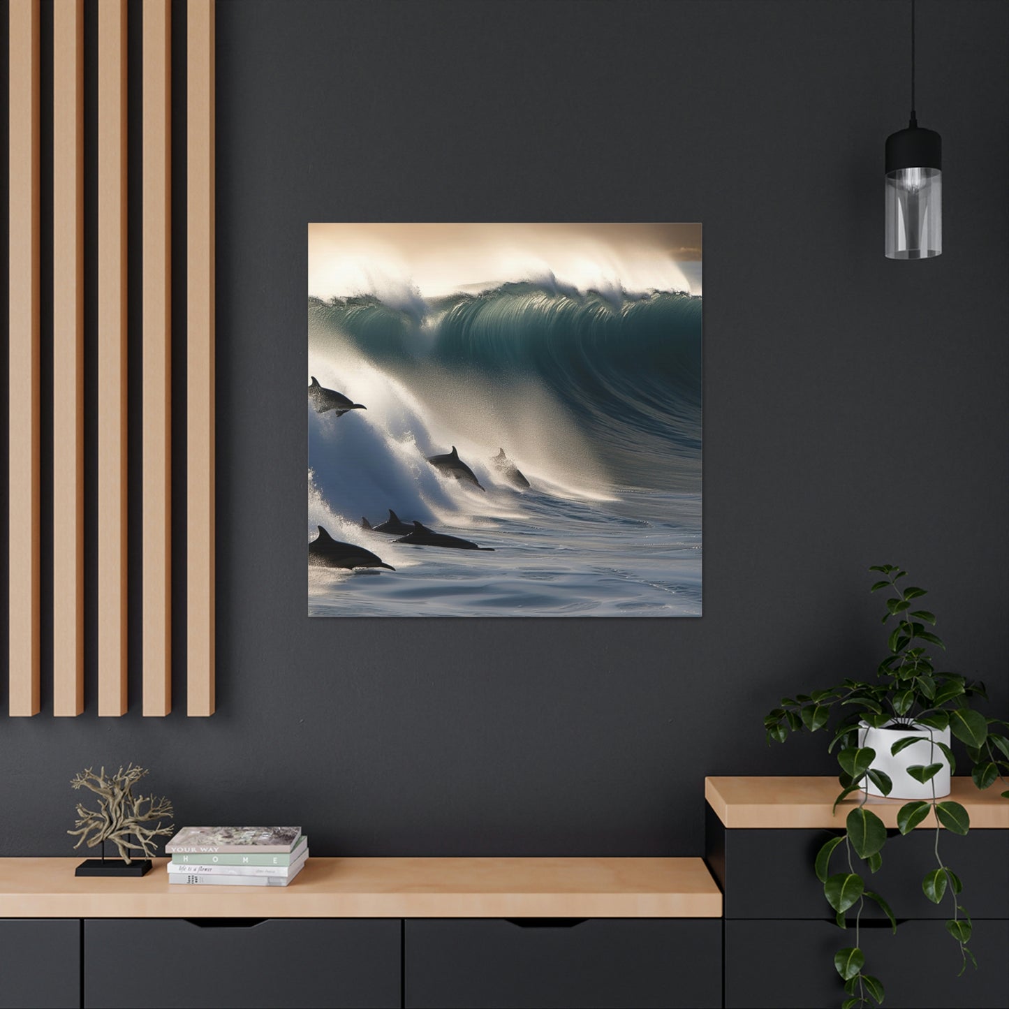 Canvas Gallery Wraps Dolphin Wave 2