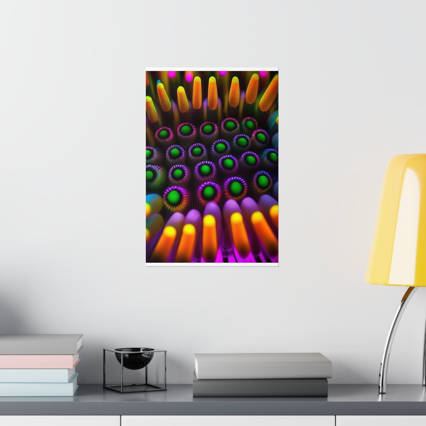 Premium Matte Vertical Posters Macro Cactus neon square 4