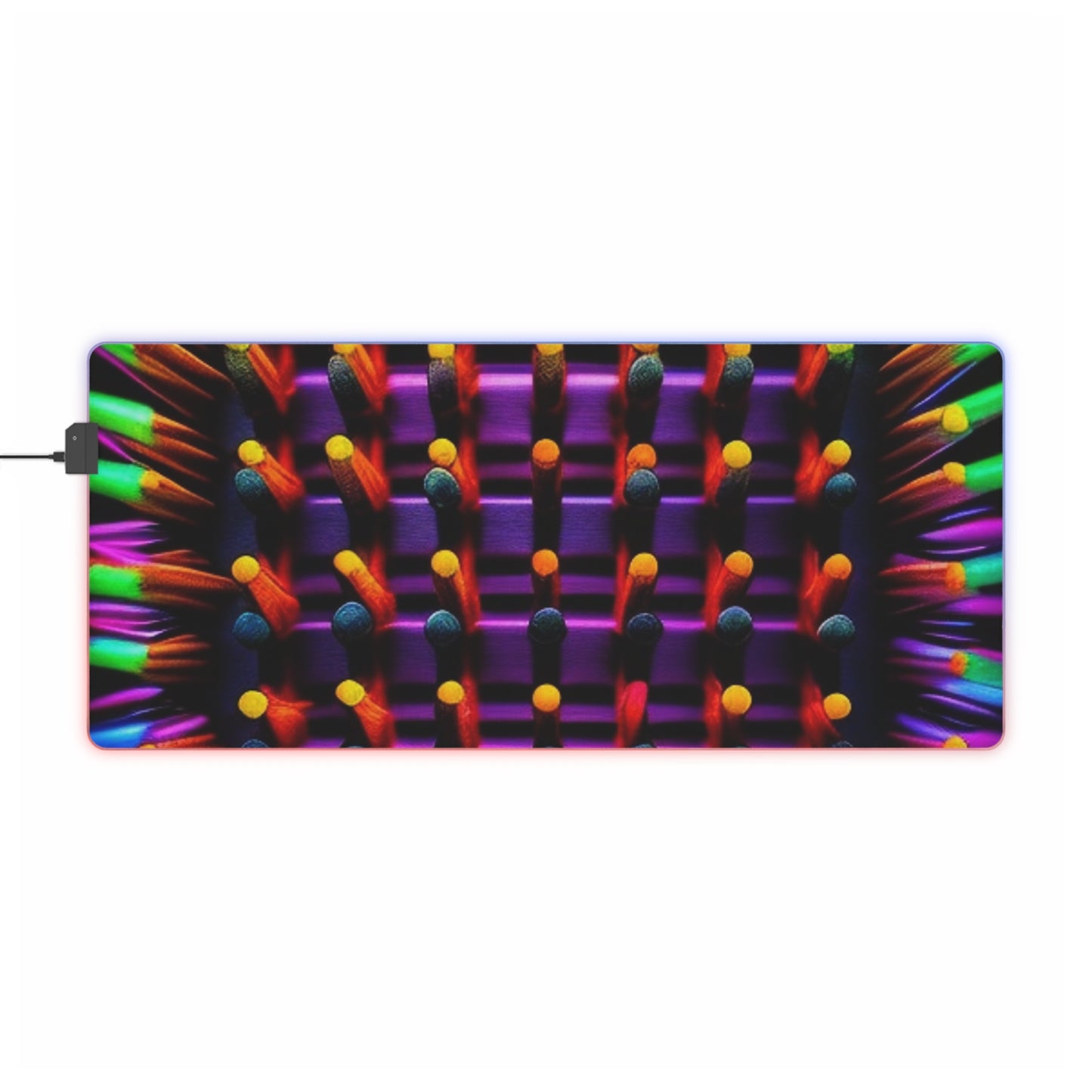 LED Gaming Mouse Pad Macro Cactus neon square 2