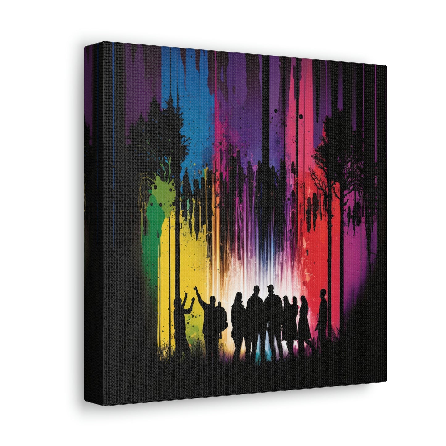 Canvas Gallery Wraps Silhouettes Color Party 3