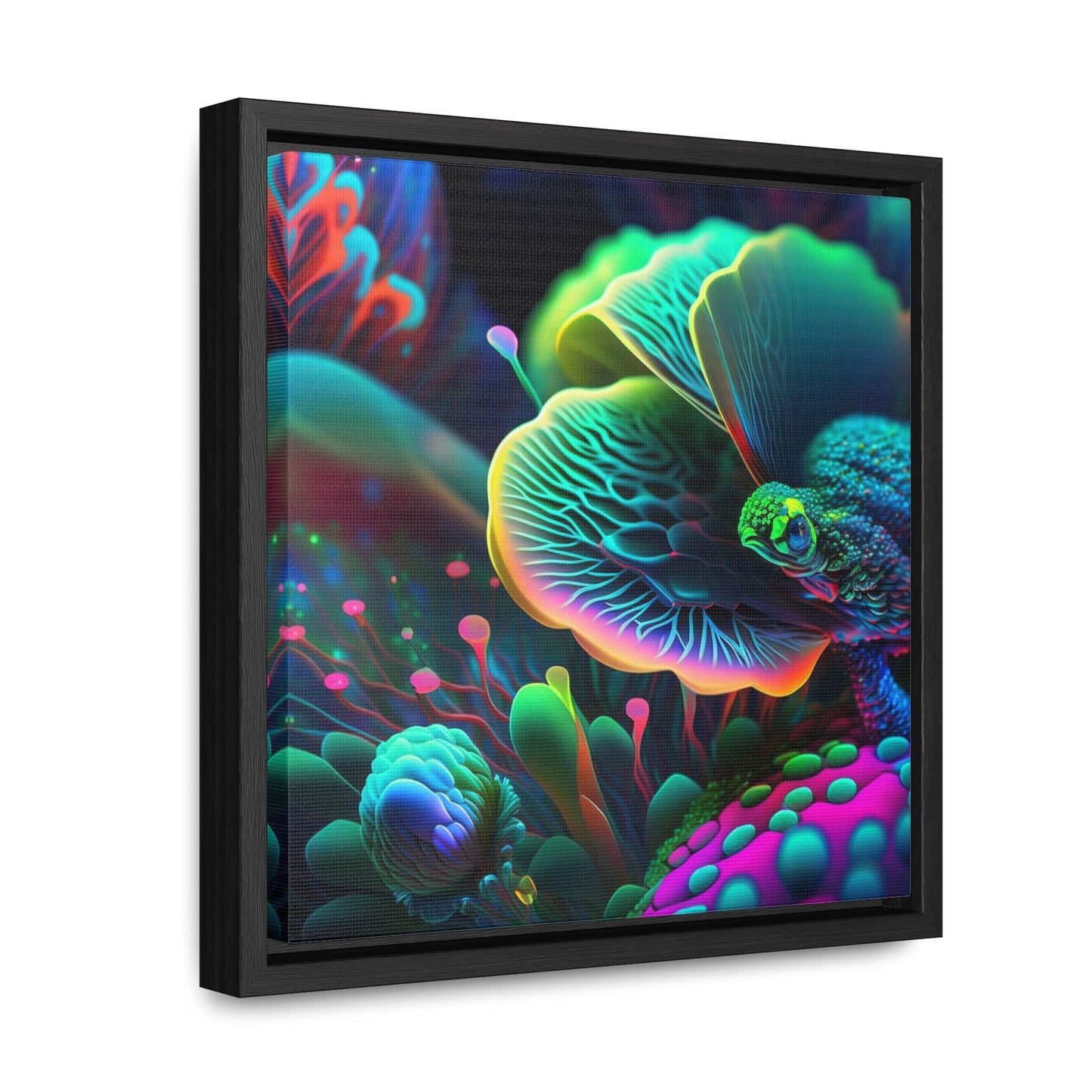 Gallery Canvas Wraps, Square Frame Neon Florescent Glow 2