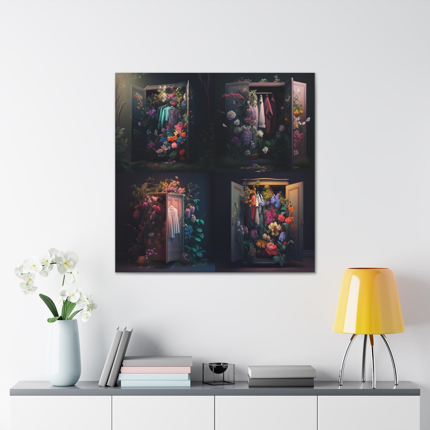 Canvas Gallery Wraps A Wardrobe Surrounded by Flowers 5