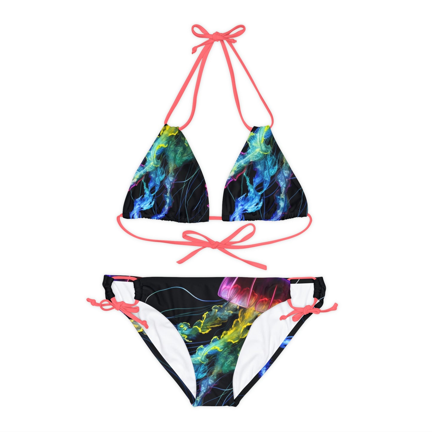 Strappy Bikini Set (AOP) Florescent Jelly 1