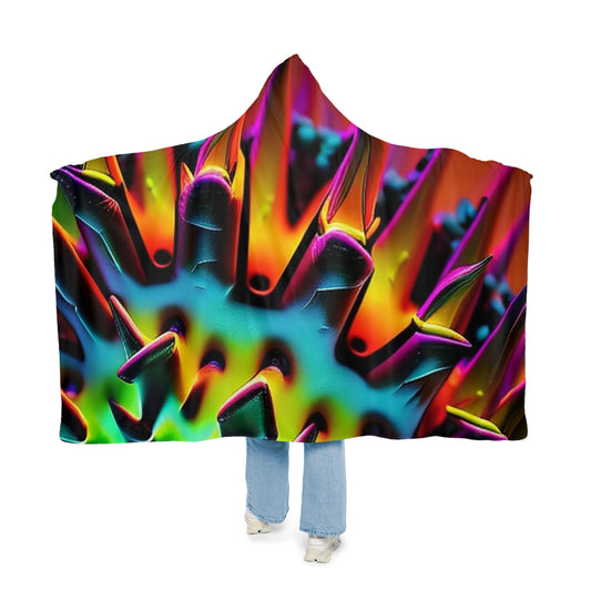 Snuggle Blanket  Macro Neon Spike 4