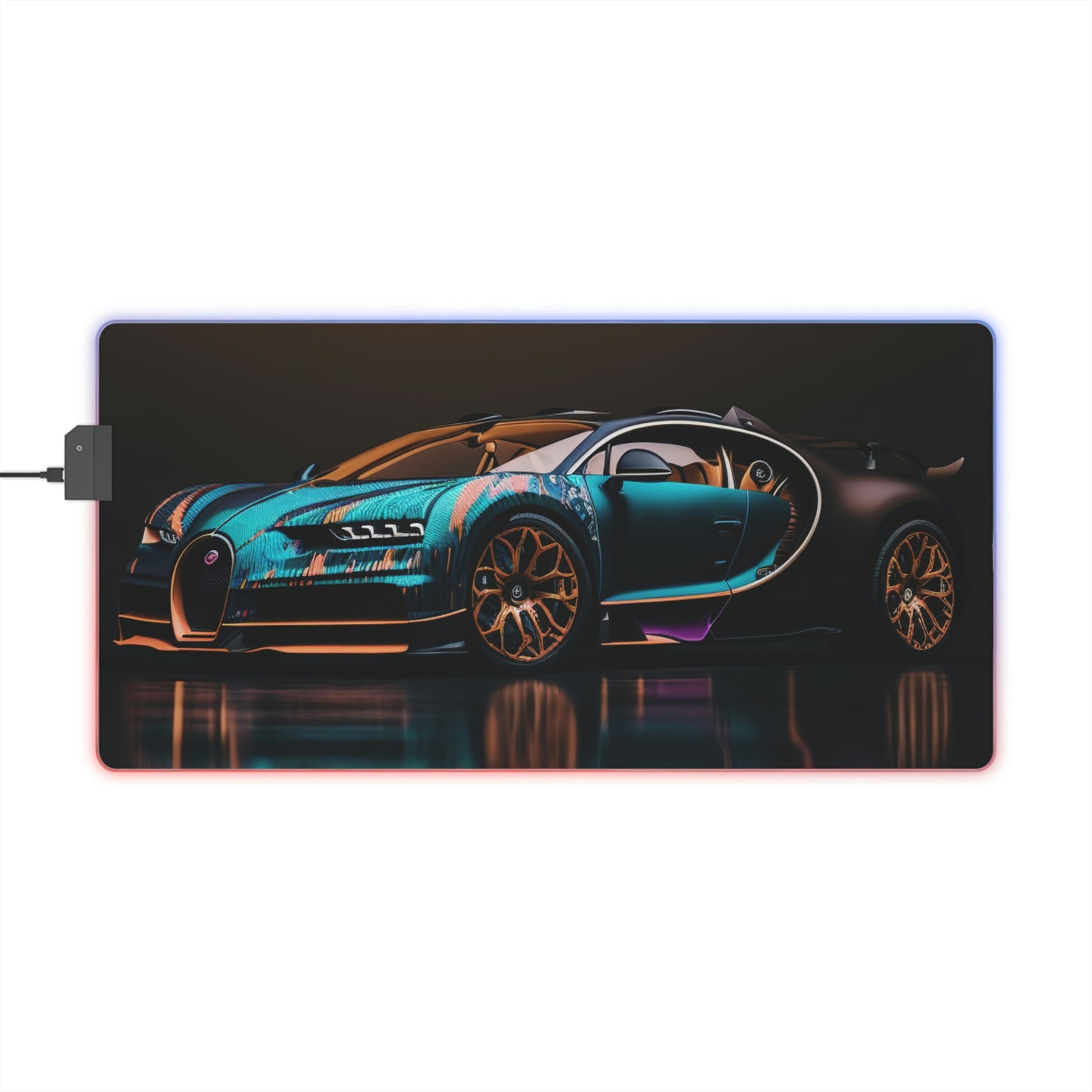 LED Gaming Mouse Pad Bugatti Blue 2