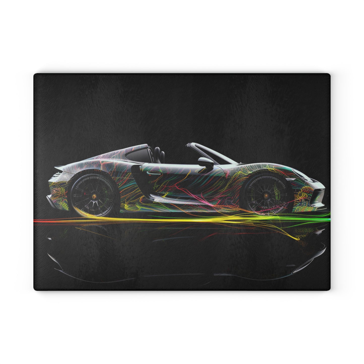 Glass Cutting Board Porsche Line 1