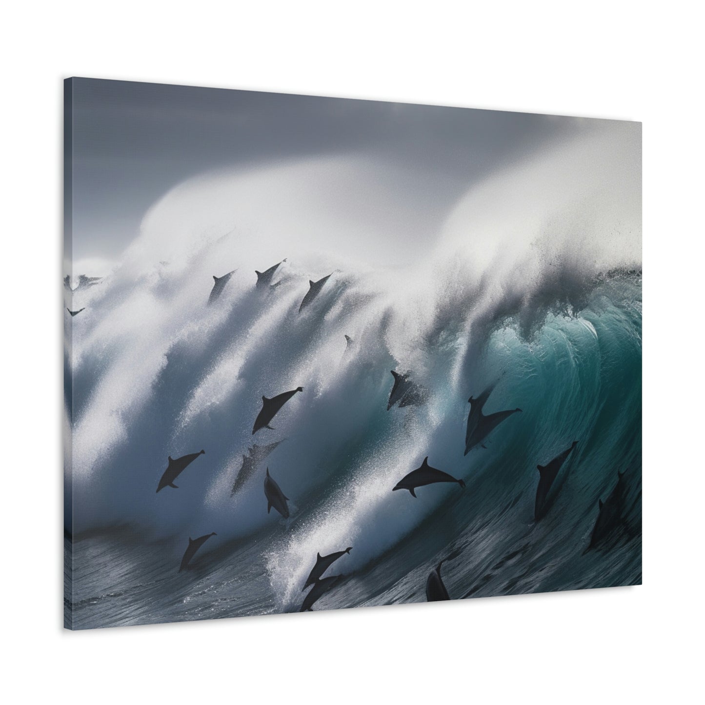 Canvas Gallery Wraps Dolphin Wave 1