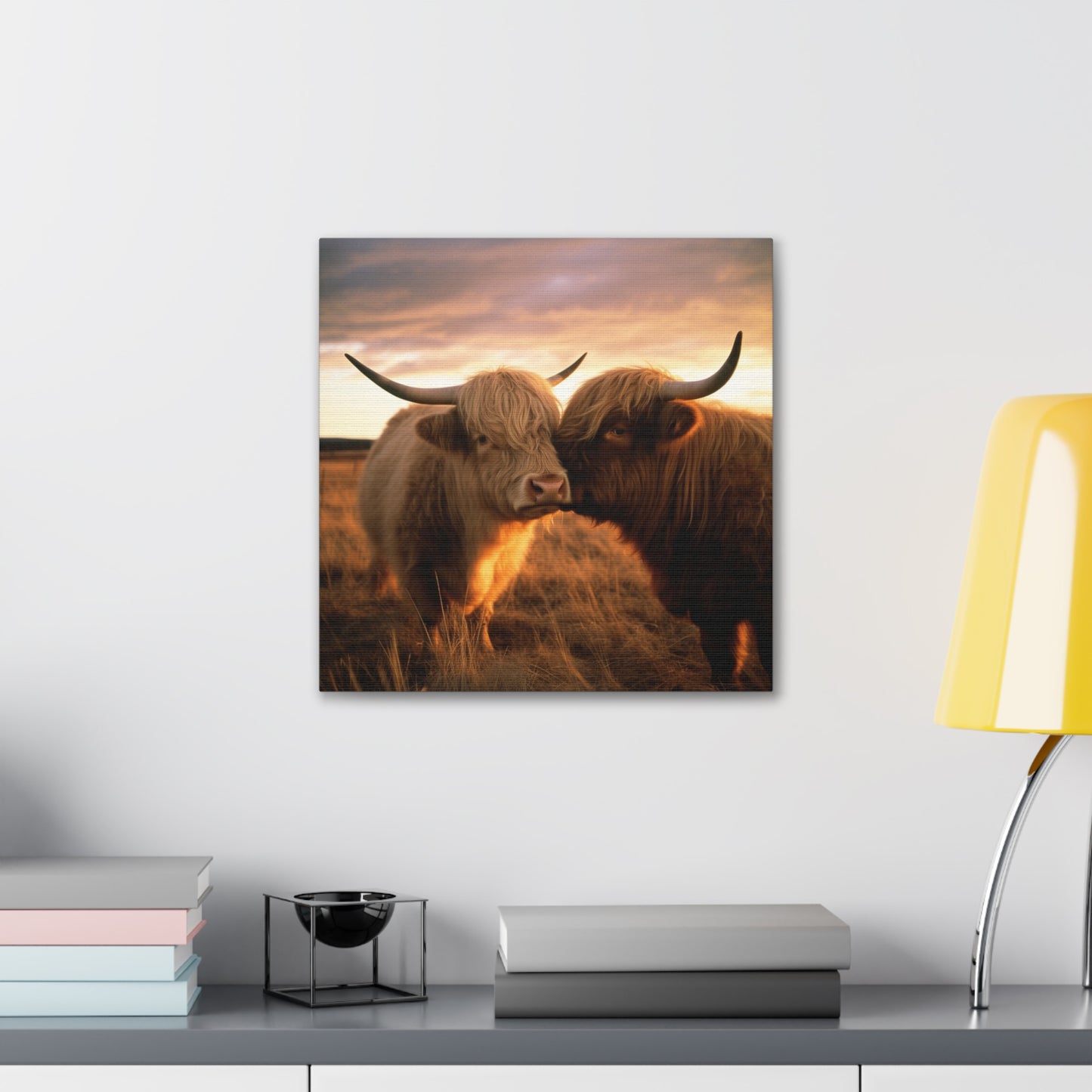 Canvas Gallery Wraps Cow Love 1