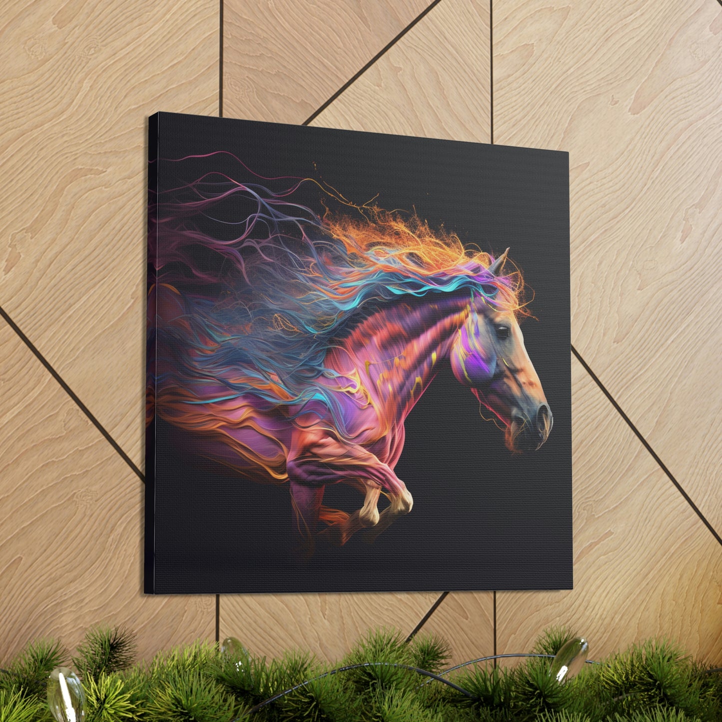 Canvas Gallery Wraps Florescent Horses Mane 2