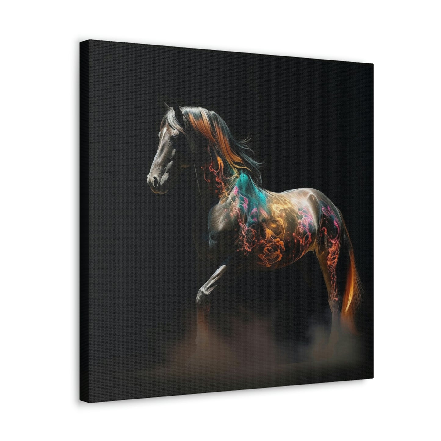 Canvas Gallery Wraps Horses smoke 4