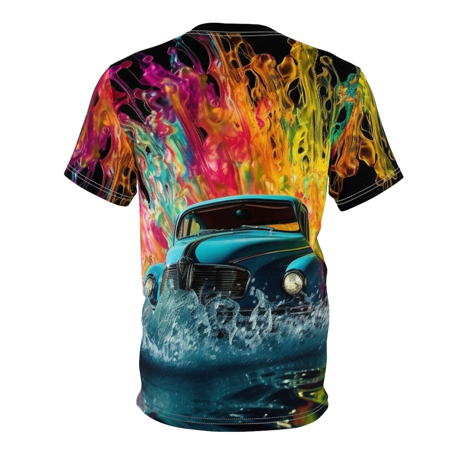 Unisex Cut & Sew Tee (AOP) Hotrod Water 1