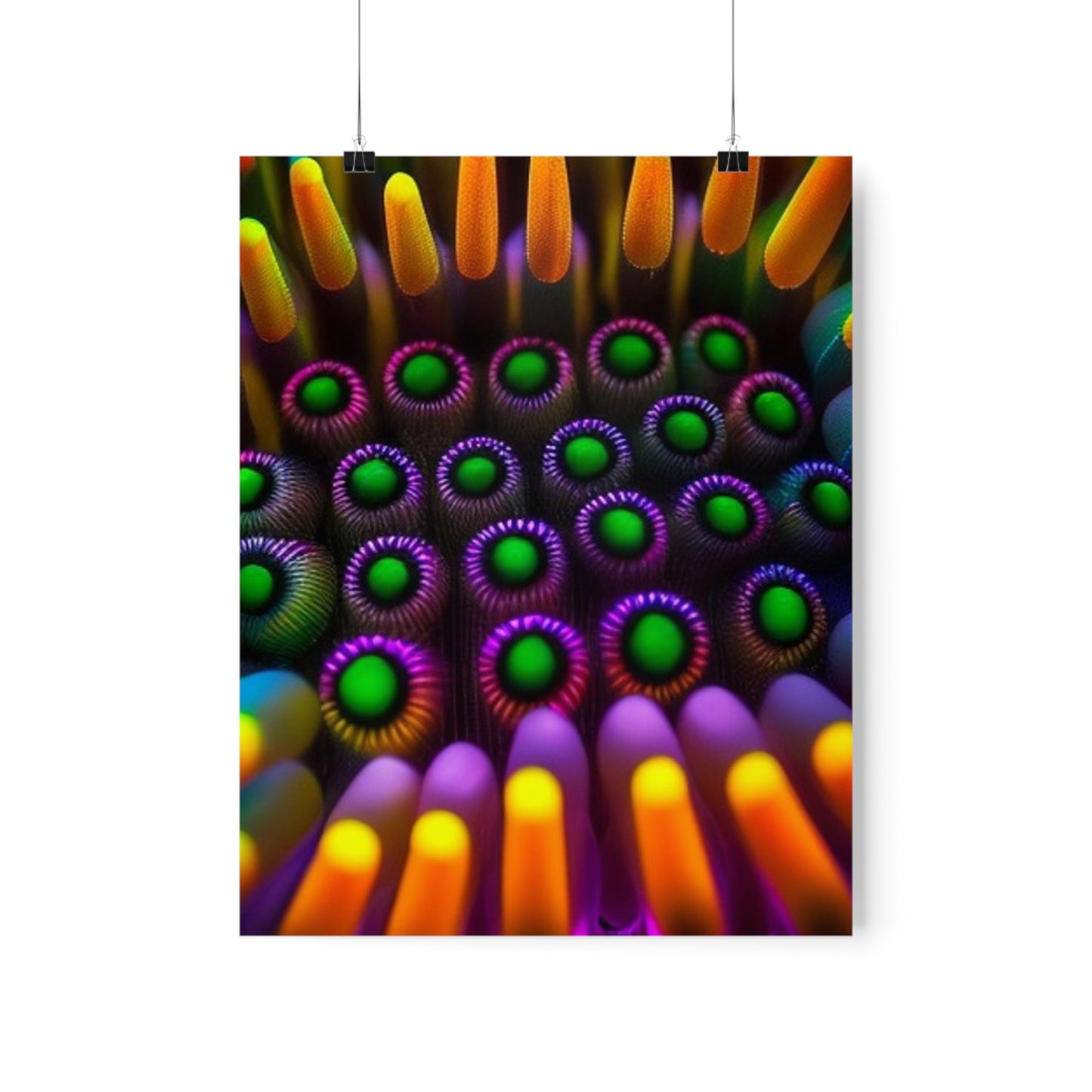 Premium Matte Vertical Posters Macro Cactus neon square 4