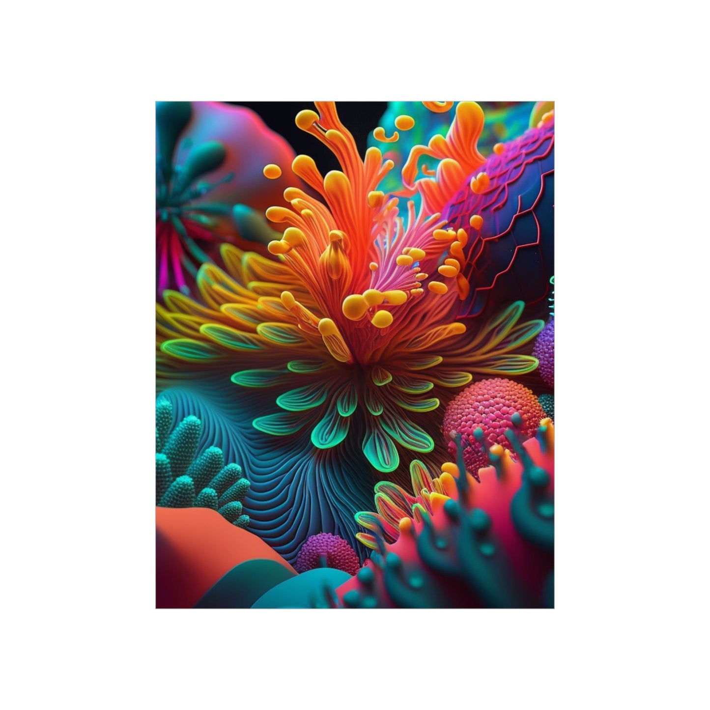 Premium Matte Vertical Posters Ocean Life Macro 3