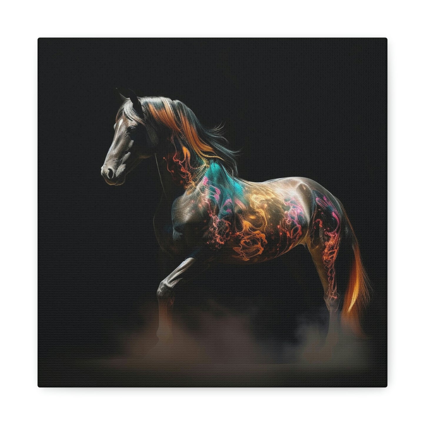 Canvas Gallery Wraps Horses smoke 4