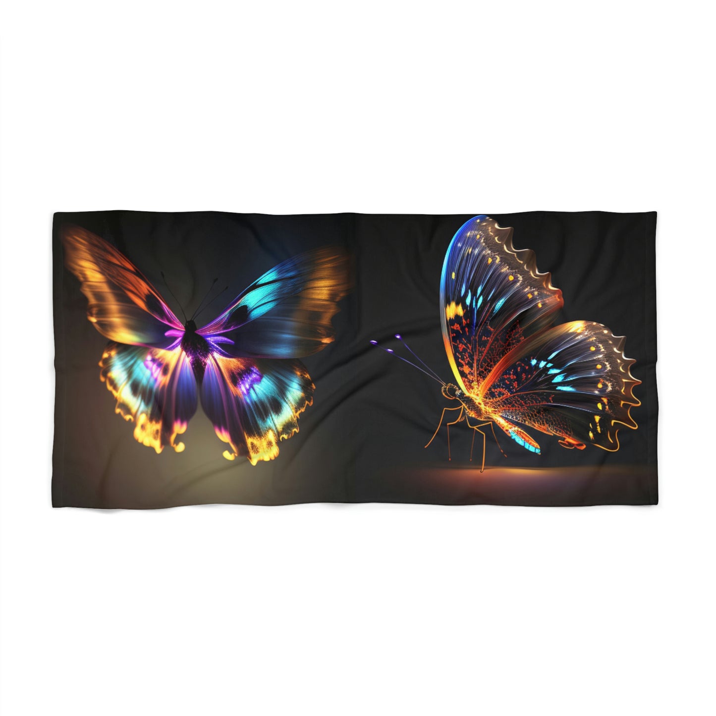 Beach Towel Colorful Butterfly Fluttering 2 Pack