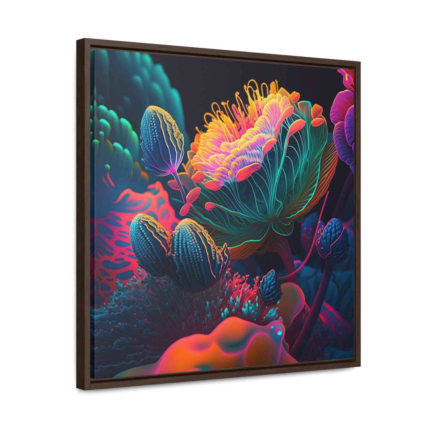Gallery Canvas Wraps, Square Frame Macro Sea Life 1