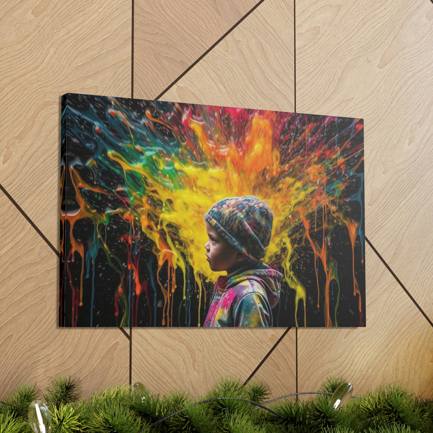 Canvas Gallery Wraps Kid Color Rain 3