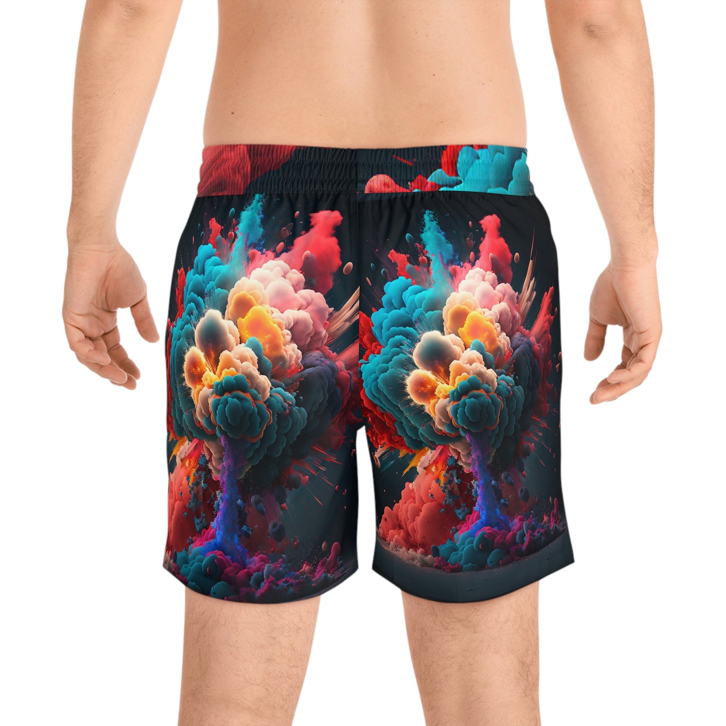 Men's Mid-Length Swim Shorts (AOP) color explosion 4