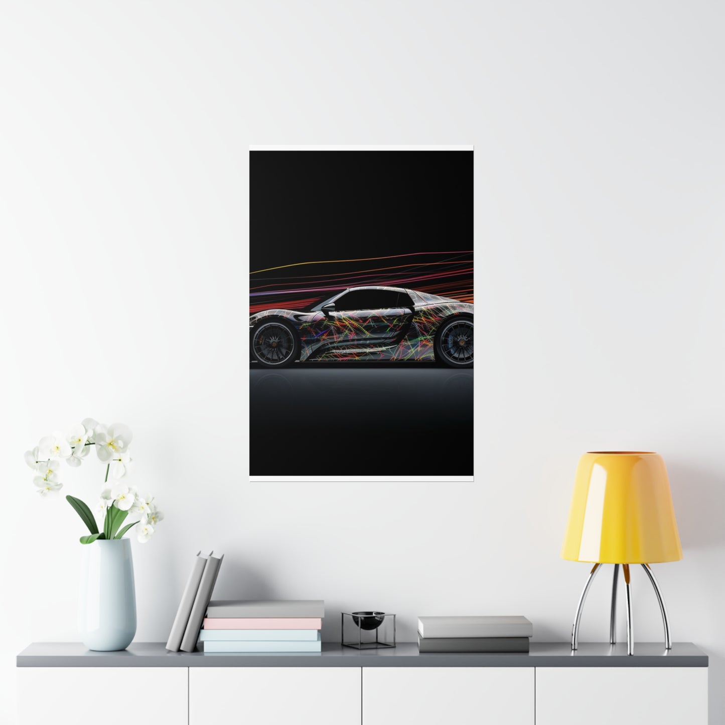 Premium Matte Vertical Posters Porsche Line 4