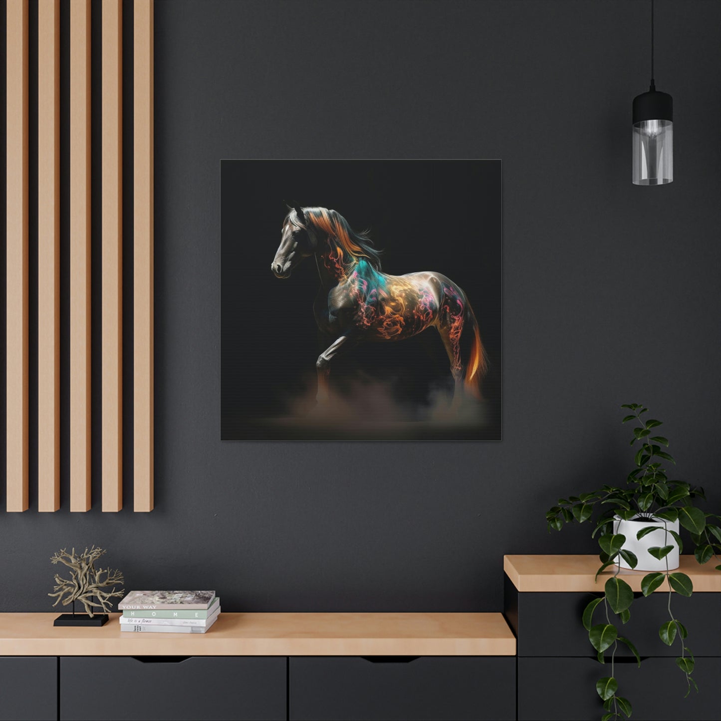 Canvas Gallery Wraps Horses smoke 4